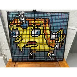 SpongeBob Pixelated Hand Painted Table Top / Wall Art